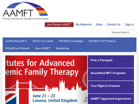 'aamft.org' screenshot