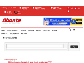 'abante.com.ph' screenshot