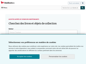 'abebooks.fr' screenshot