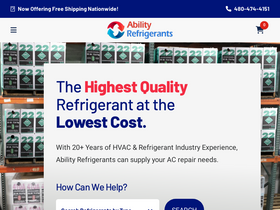 'abilityrefrigerants.com' screenshot