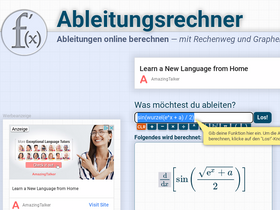 'ableitungsrechner.net' screenshot