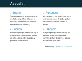 'aboutlist.org' screenshot