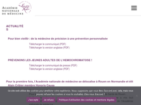 'academie-medecine.fr' screenshot