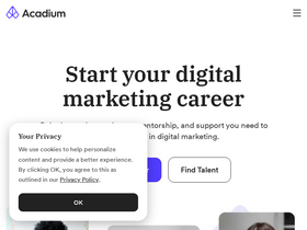 'acadium.com' screenshot