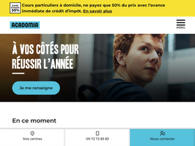 'acadomia.fr' screenshot