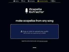'acapella-extractor.com' screenshot