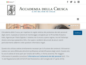 'accademiadellacrusca.it' screenshot