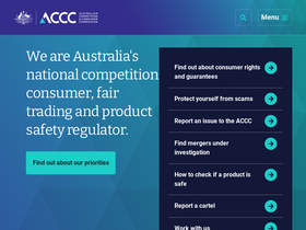 'accc.gov.au' screenshot