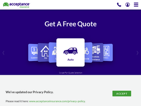 'acceptanceinsurance.com' screenshot
