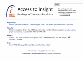 'accesstoinsight.org' screenshot