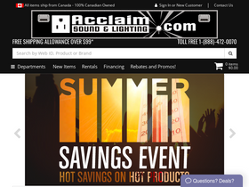 'acclaim-music.com' screenshot
