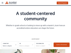 'accreditedschoolsonline.org' screenshot