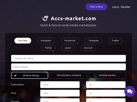 'accs-market.com' screenshot