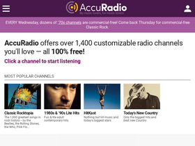 'accuradio.com' screenshot
