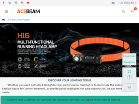 'acebeam.com' screenshot
