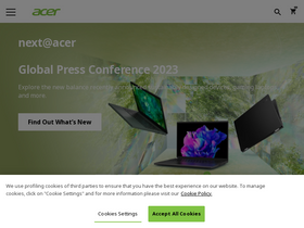 'acer.com' screenshot