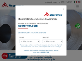 'aceromex.com' screenshot