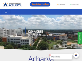 'acharya.ac.in' screenshot