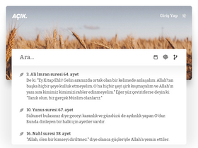 'acikkuran.com' screenshot