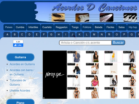 'acordesdcanciones.com' screenshot