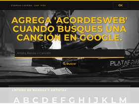 'acordesweb.com' screenshot