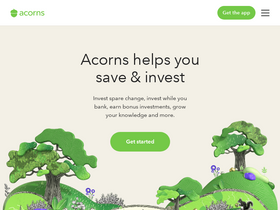 'acorns.com' screenshot