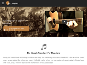 'acousterr.com' screenshot