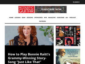 'acousticguitar.com' screenshot