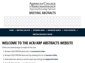 'acrabstracts.org' screenshot