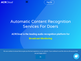 'acrcloud.com' screenshot