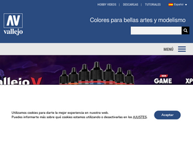 'acrylicosvallejo.com' screenshot