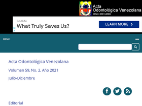 'actaodontologica.com' screenshot