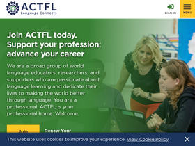 'actfl.org' screenshot
