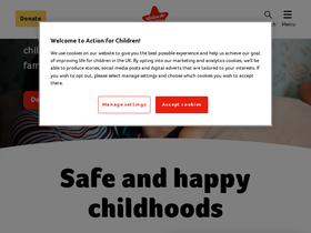 'actionforchildren.org.uk' screenshot