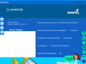 'acueducto.com.co' screenshot