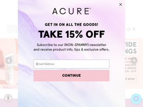 'acure.com' screenshot