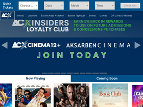 'acxcinemas.com' screenshot
