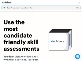 'adaface.com' screenshot