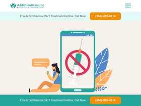 'addictionresource.com' screenshot