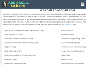 'addisbiz.com' screenshot