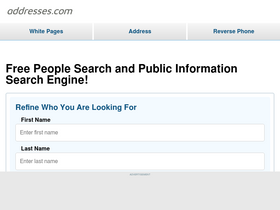 'addresses.com' screenshot