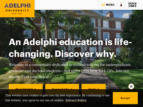 'adelphi.edu' screenshot