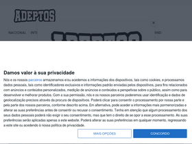 'adeptosdebancada.com' screenshot