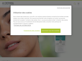 'aderma.fr' screenshot