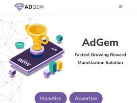'adgem.com' screenshot