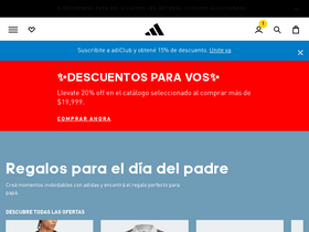 'adidas.com.ar' screenshot
