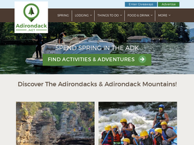 'adirondack.net' screenshot