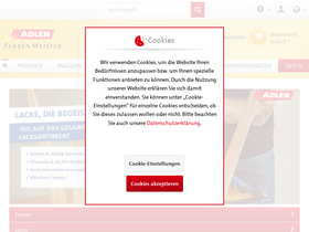 'adler-farbenmeister.com' screenshot