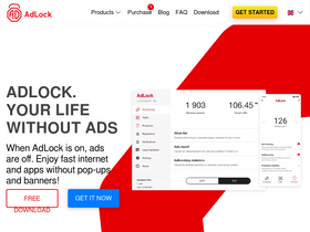 'adlock.com' screenshot