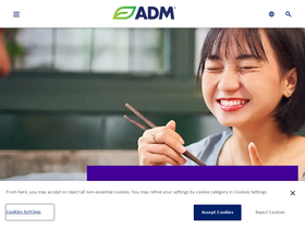 'adm.com' screenshot